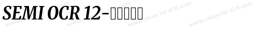 SEMI OCR 12字体转换
